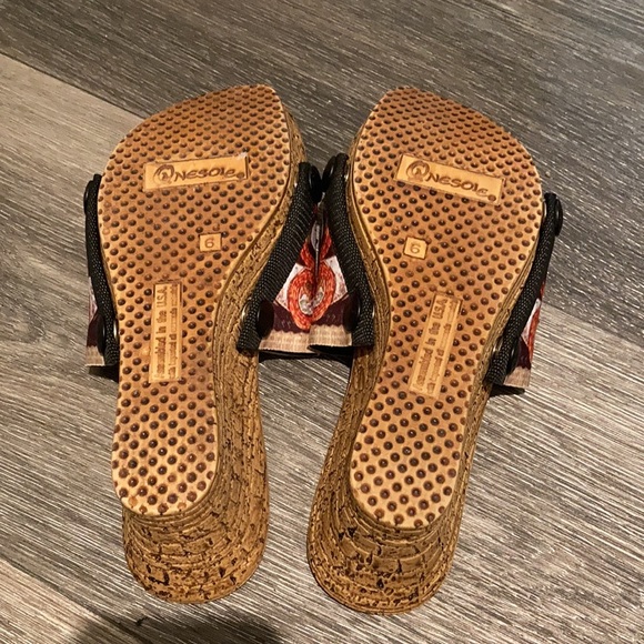 90s Y2K style butterfly platform sandals size 6 - Picture 4 of 6